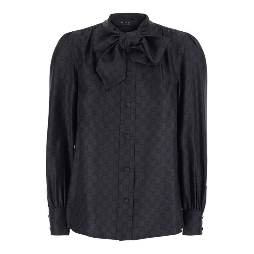 Gucci Women Original Gg On Twill Print Shirt
